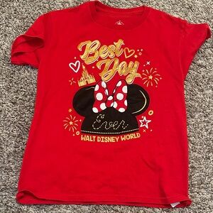 Disney Red Minnie Mouse Best Day T-Shirt